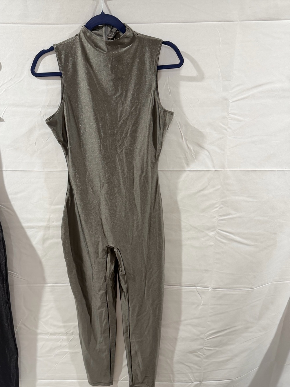Sleeveless Jumpsuit in Gray Size Large